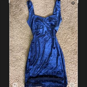 Velvet studded dress above the knee